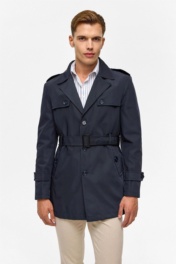 Resim Süvari Slim Kalıp Erkek Trençkot MN2008700522