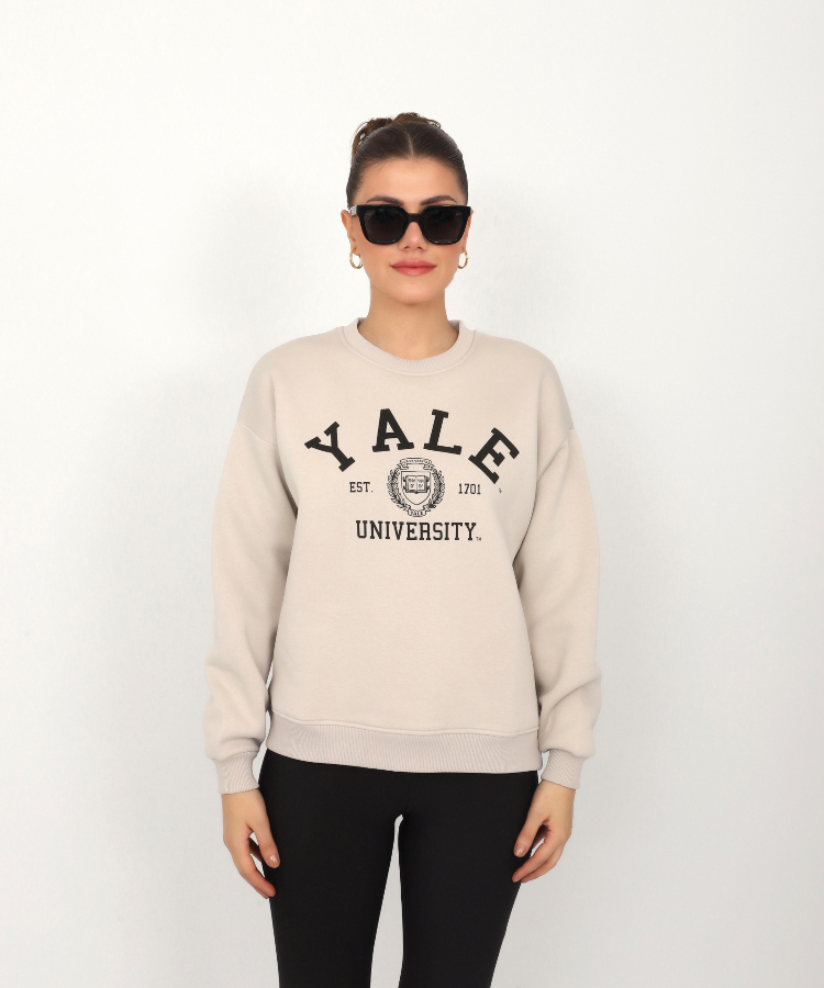 Resim Viole&More Yale Baskılı Kadın Sweat 112