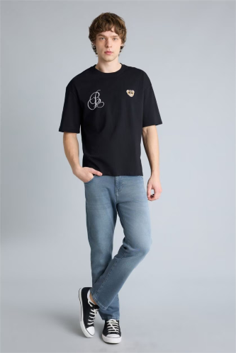 Resim Defacto Erkek T-shirt G3211AX/BK81