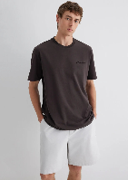 Resim Mavi Loose Erkek  T-shirt M0612733-70219