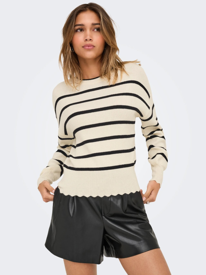 Resim Only Onlibi Ls O-Neck Knt Noos Kadın Kazak 15279935