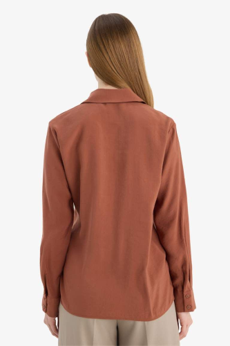 Resim Defacto Kadın Uzun Kol Gömlek G9131AX/BN312