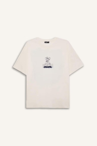 Resim Defacto Kadın Kısa Kol T-shirt E4683AX/WT32