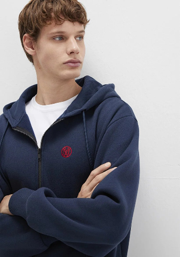 Resim Mavi Fermuarlı Erkek Sweatshirt M066979-70490