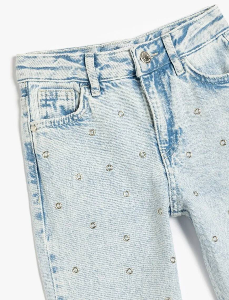 Resim Koton Kız Çocuk Jean Pantolon 5SKG40054AD