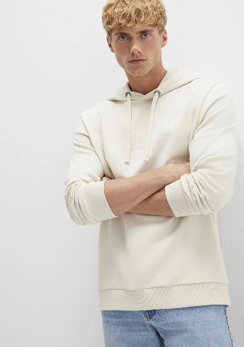 Resim Mavi Logo Kapüşonlu Erkek Sweat M065606-70134