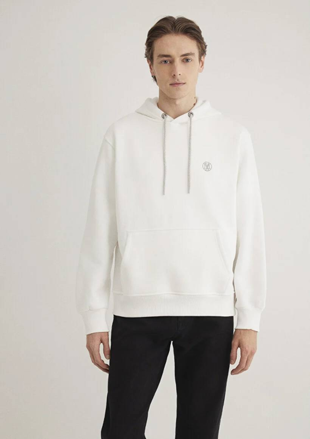 Resim Mavi Kapüşonlu Erkek Sweatshirt M065809-34519