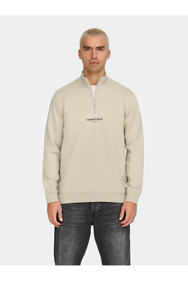Resim Only & Sons Onscurated Reg Half Zip Sweat Noos Erkek Sweat 22030922