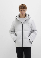 Resim Mavi Kapüşonlu Erkek Mont M0110675-70074