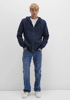 Resim Mavi Kapüşonlu Full Erkek Sweat M0S10423-70490