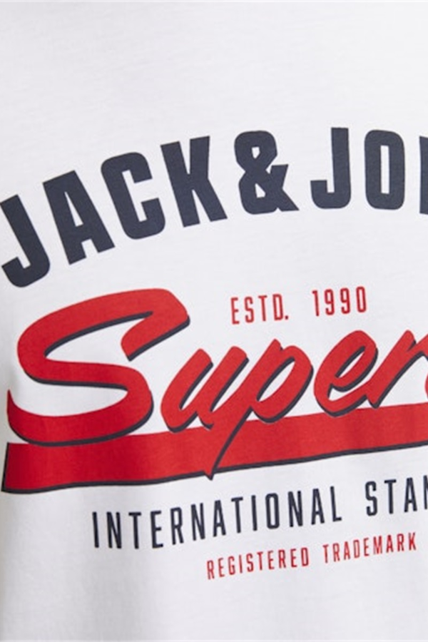 Resim Jack & Jones Jjelogo Tee Ss O-Neck 2 Col Ss25 Sn Erkek T-shirt 12268267