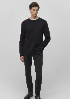 Resim Mavi Uzun Kol Erkek T-Shirt M0611925-900