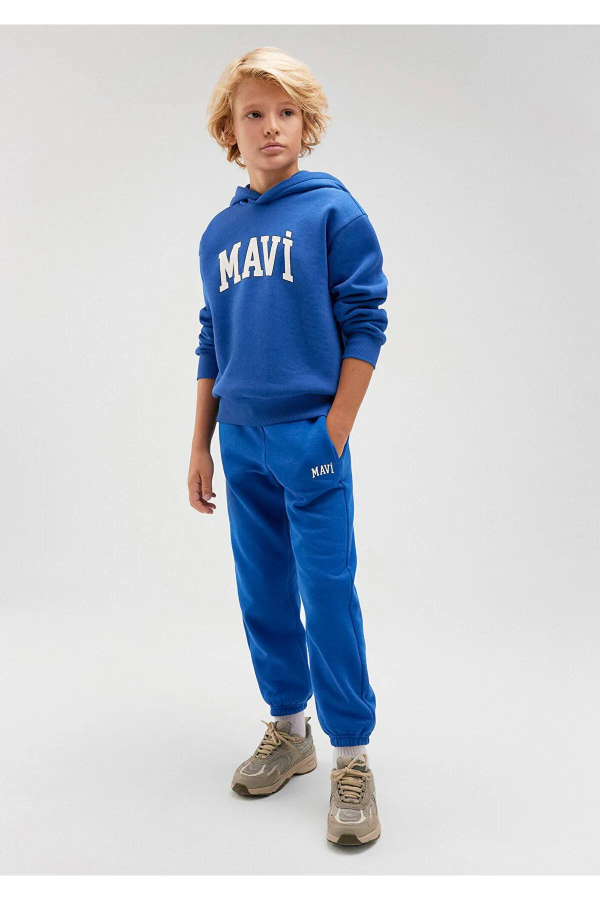 Resim Mavi Logo Baskılı Erkek Çocuk Eşofman Alt M6010000-70896