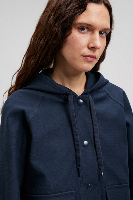 Resim Mavi Kapüşonlu Kadın Mont M110775-82906