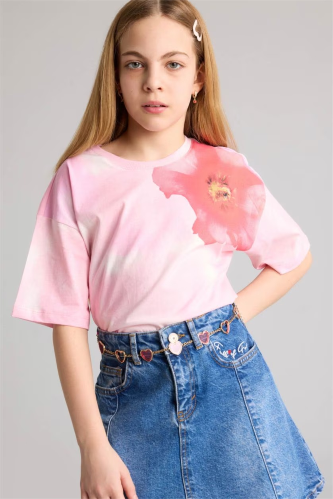 Resim Defacto Kız Çocuk T-shirt H0961A8/PN171