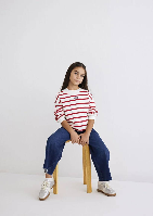 Resim Mavi Logo Baskılı Kız Çocuk Sweat M7S10038-82054