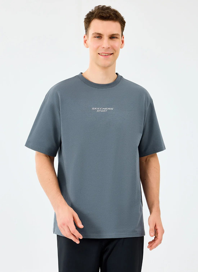Resim Skechers M Graphic Tee Reflect Logo Oversize  Erkek T-shirt S231094-3998