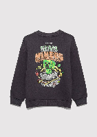 Resim Mavi Minecraft Baskılı Erkek Çocuk Sweat M6S10129-70087
