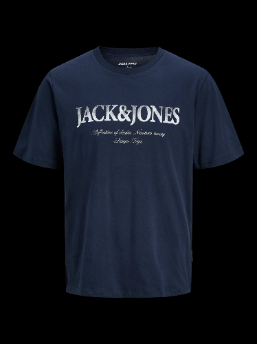 Resim Jack & Jones Jjdevın Daytona Prınt Tee Ss Crew Ln Erkek T-Shirt 12290173