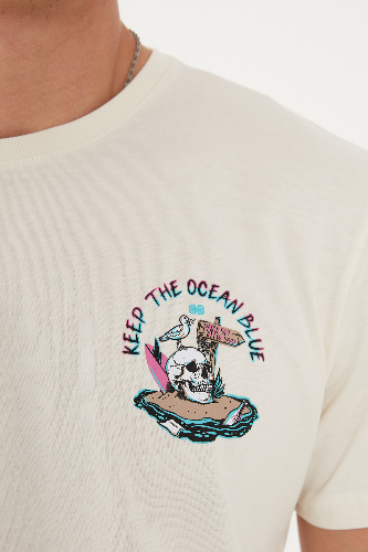 Resim Paul&More T-004 Skull Erkek T-Shirt