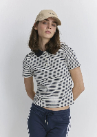 Resim Mavi Kadın Polo Yaka T-shirt M1613505-86625