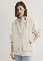 Resim Mavi Kapüşonlu Kadın Mont M1110014-70134