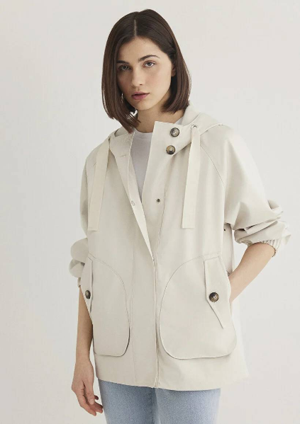 Resim Mavi Kapüşonlu Kadın Mont M1110014-70134