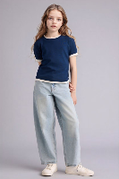 Resim Defacto Kız Çocuk T-shirt G0932A8/NV248