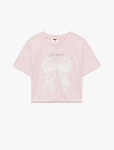 Resim Koton Kız Çocuk T-shirt 6SKG10281AK