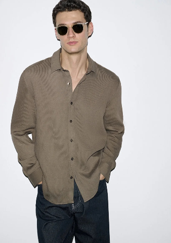 Resim Mavi Erkek Uzun Kol Gömlek M0211829-83866