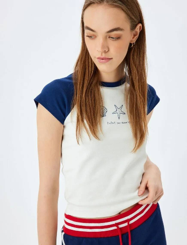 Resim Koton Kadın T-shirt 5SAL10174IK