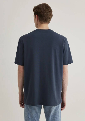 Resim Mavi Logo Nakışlı  Erkek Tişört M067074-33207