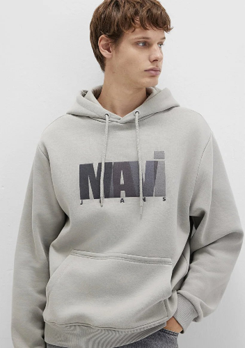 Resim Mavi Baskılı Erkek Sweat M0S10199-70093