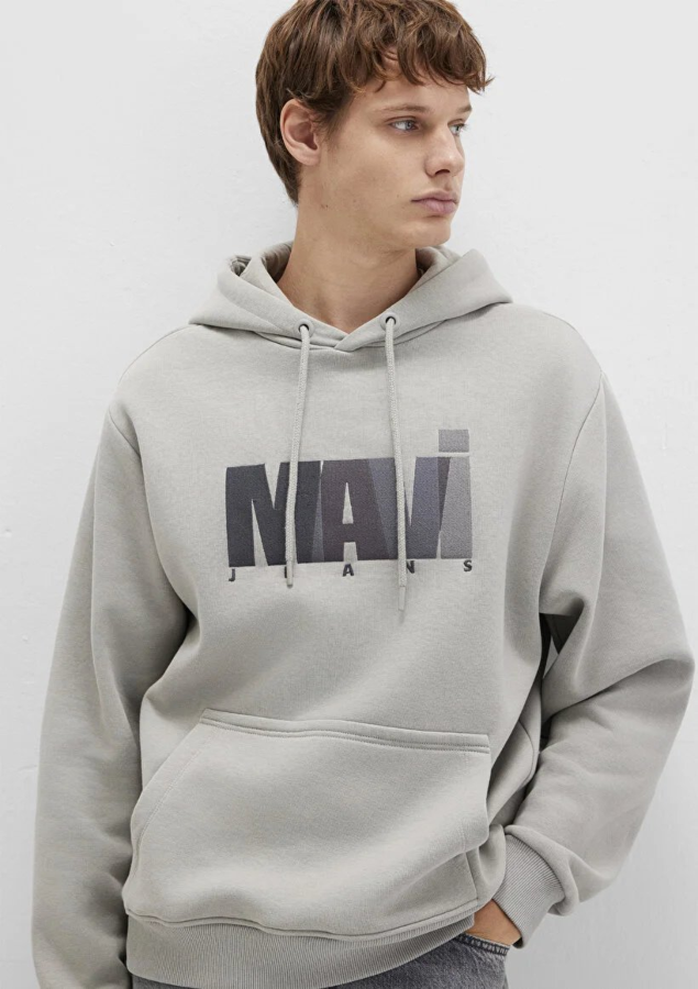 Resim Mavi Baskılı Erkek Sweat M0S10199-70093