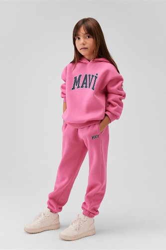 Resim Mavi Logo Baskılı Kız Çocuk Eşofman Alt M7010000-70982