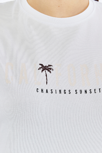 Resim Viole&More Kadın T-Shirt Yk21 California Baskılı