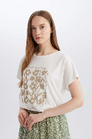 Resim Defacto Kadın Kısa Kol T-shirt E1162AX/ER105