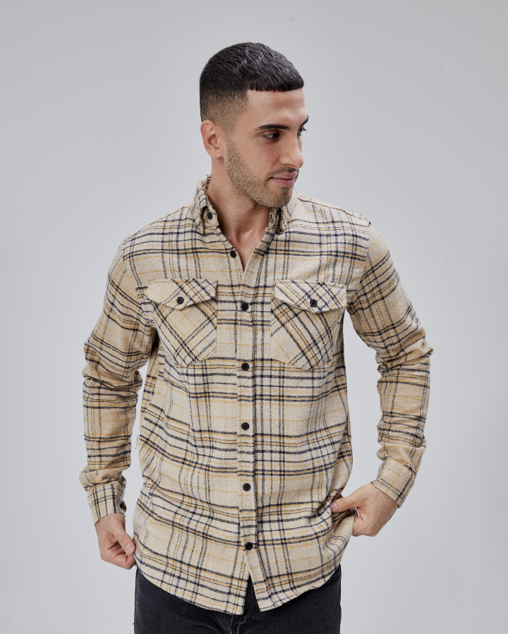 Resim Paul&More Çift Cep Kapaklı Erkek Gömlek 8055-3