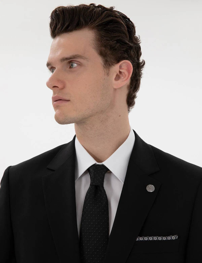 Resim TK1000400453 Erkek Regular 6 Drop Düz Takım Elbise 6 Drop