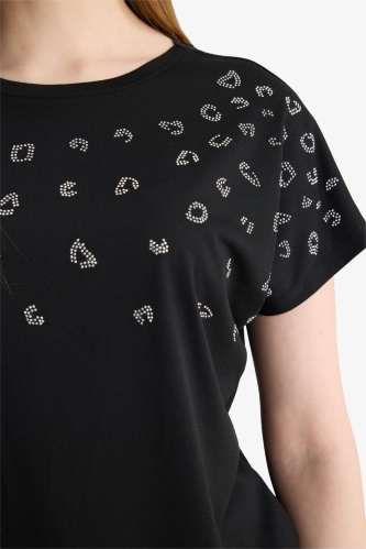 Resim Defacto Kadın T-shirt G9268AX/BK81