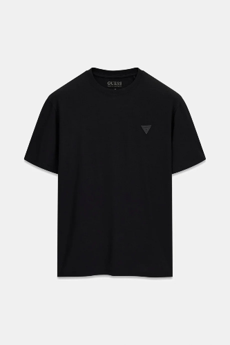 Resim Guess  Erkek  T-shirt M6GI21K3053-JBLK Cn Ss Small Patch Cotton Modal