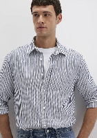 Resim Mavi Çizgili Erkek Gömlek M0211692-90911