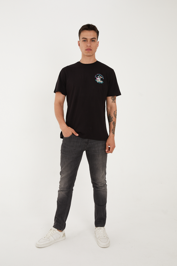 Resim Paul&More T-004 Skull Erkek T-Shirt