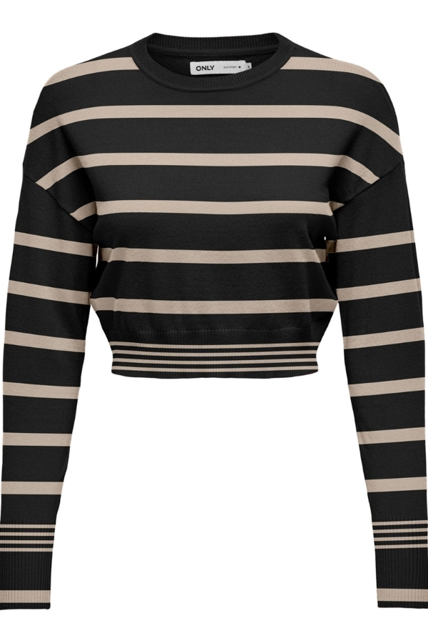 Resim Only Onlıbı Ls Cropped Pullover Cc Knt Kadın Kazak 15262149