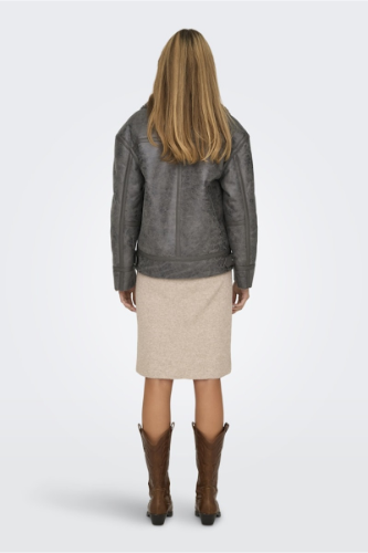 Resim Only Onlbetty Bonded Oversızed Avıator Cc Otw Kadın Deri Mont Ve Ceket 15322044