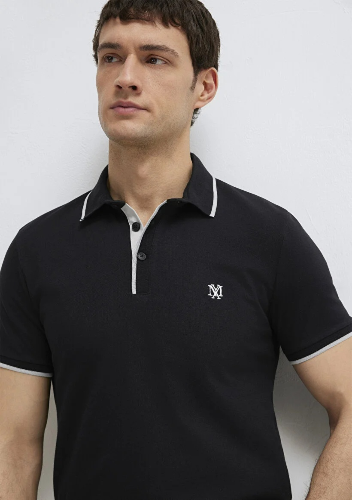 Resim Mavi Polo Yaka Erkek T-shirt M0613266-900