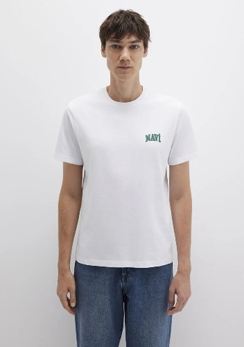 Resim Mavi Logo Erkek T-shirt M0611714-620