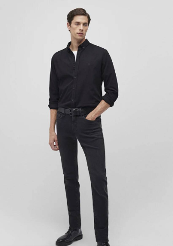 Resim Mavi Uzun Kol Erkek Gömlek M0211192-900