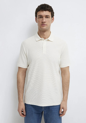 Resim Mavi Polo Yaka Erkek T-shirt M0612521-70057