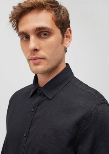 Resim Mavi Uzun Kol Erkek Gömlek M0211091-900